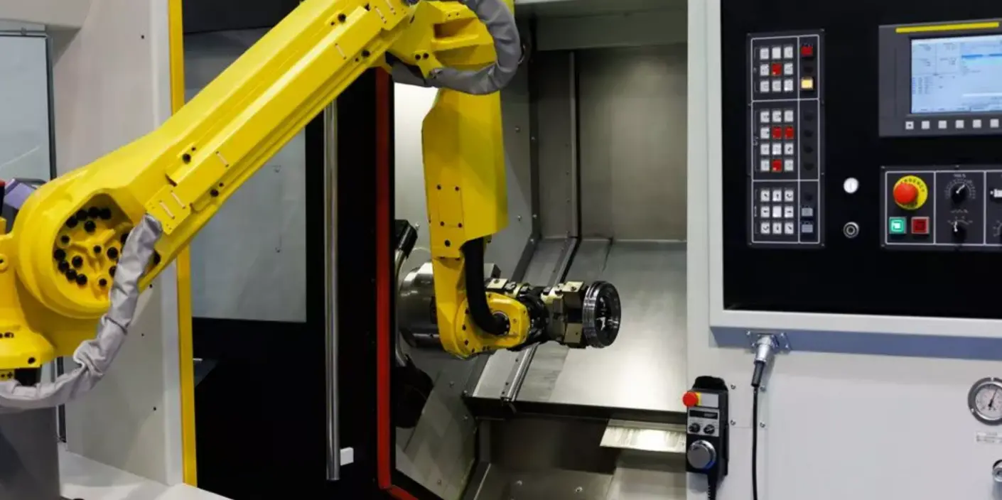 Robot cấp phôi cho máy tiện CNC