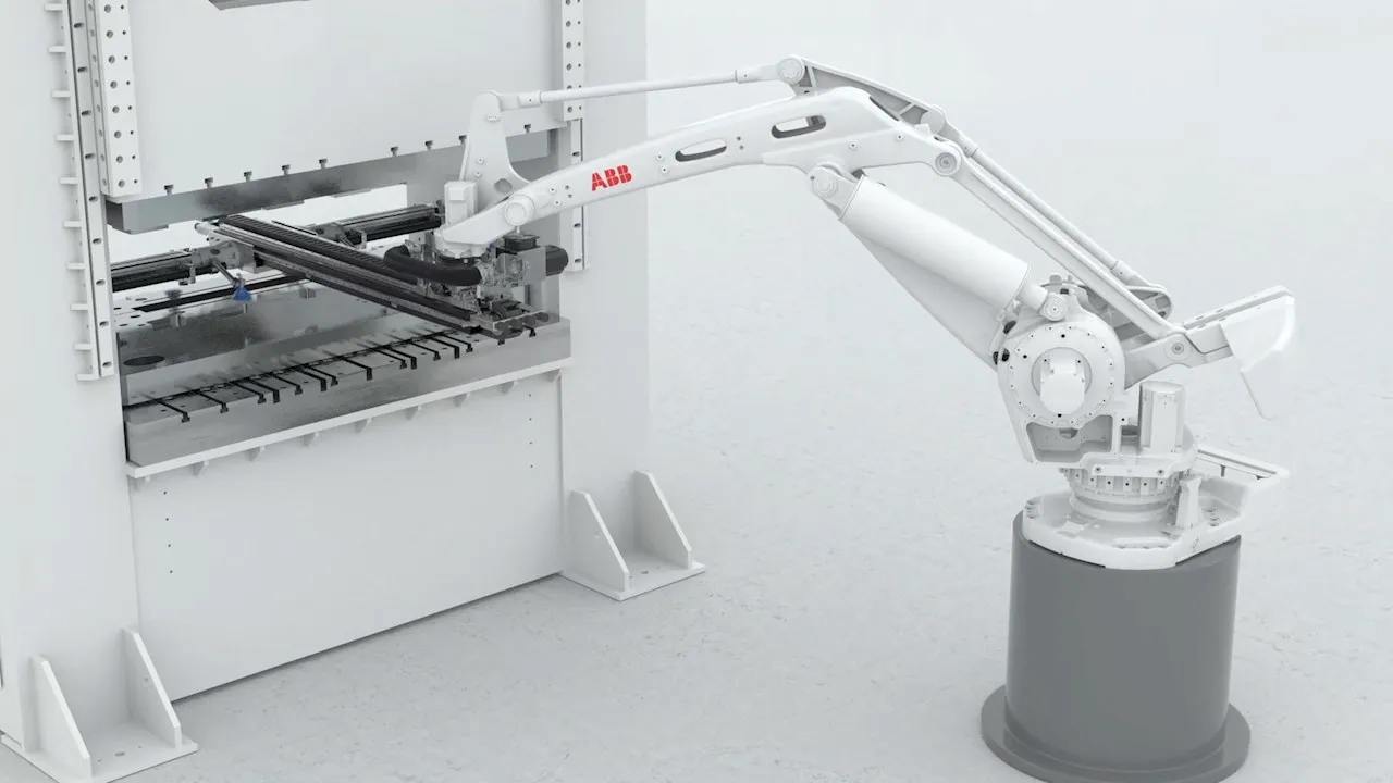Robot ABB gắp – đặt sản phẩm nhanh và ổn định.