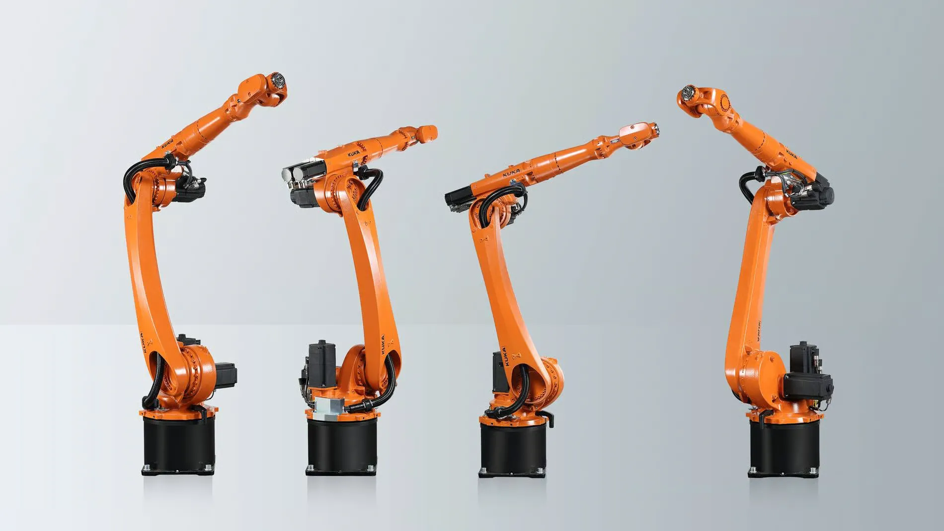 Robot KUKA trang bị cảm biến định vị chính xác.