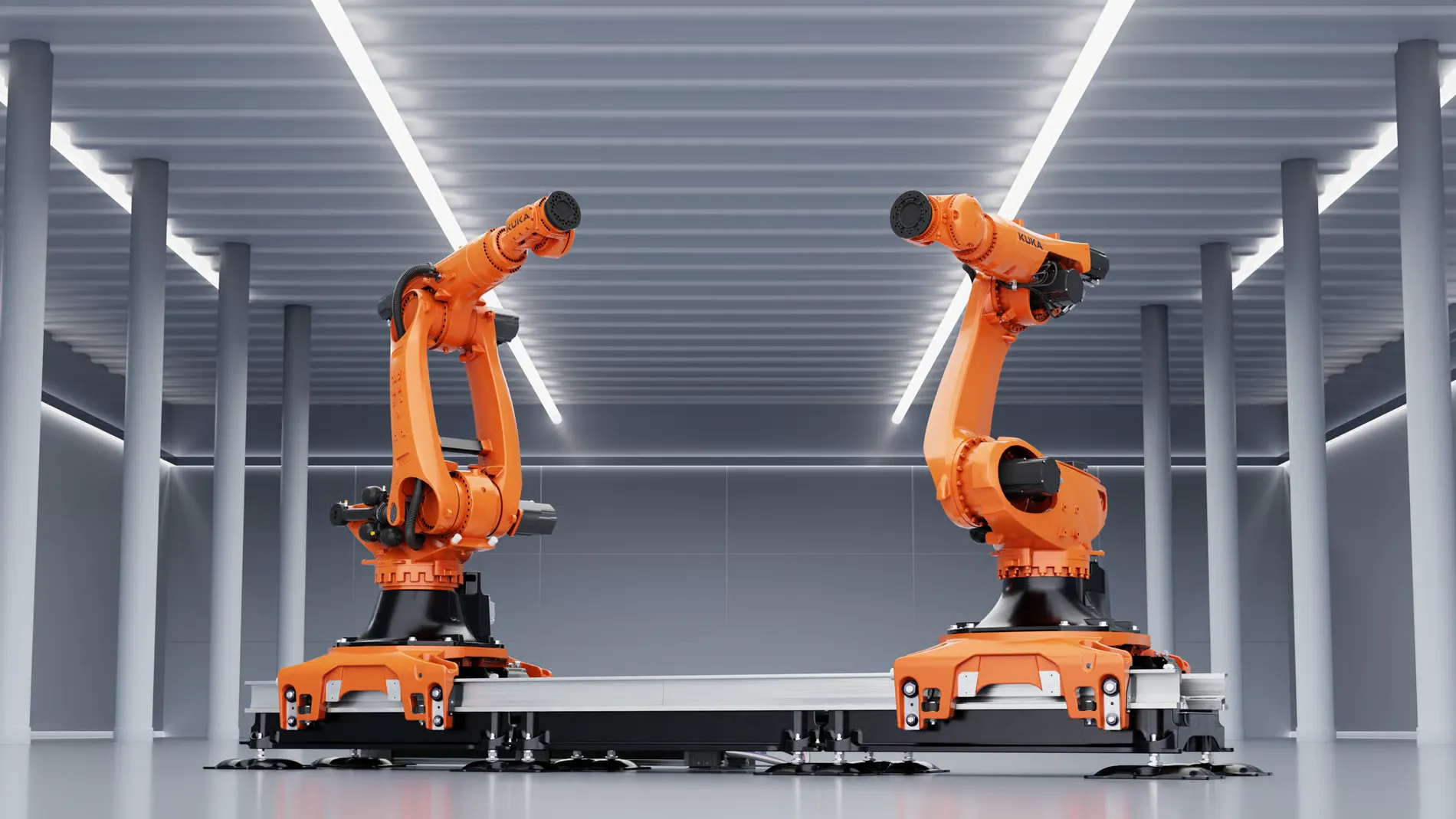 Robot KUKA tối ưu năng suất sản xuất hàng loạt.