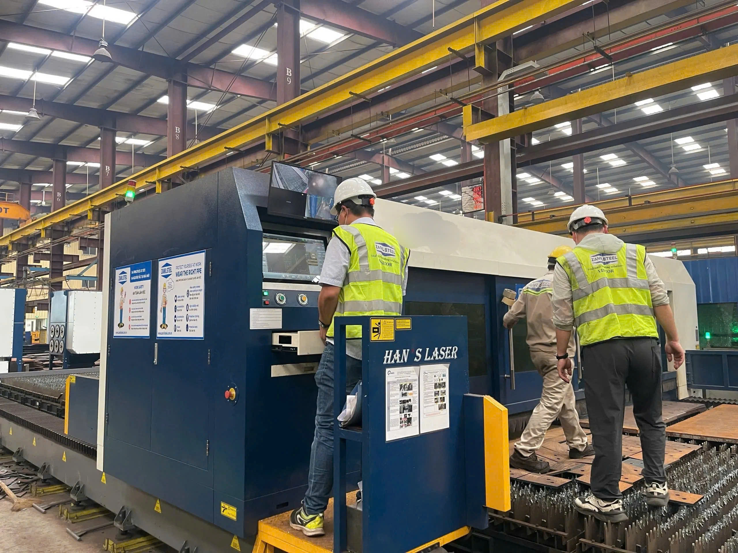 Máy cắt Hans Laser trong ngành Kết Cấu Thép