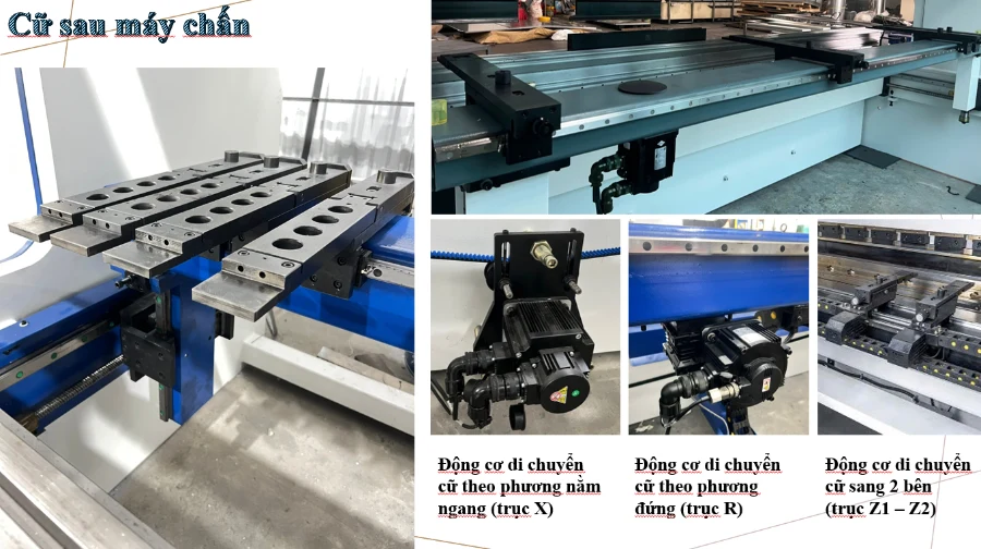 Cữ sau máy chấn thép Cữ sau máy chấn thép