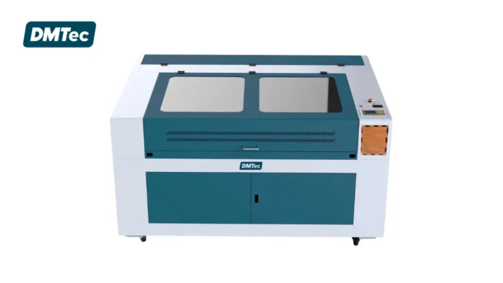 Máy cắt laser mini Fiber CO2 DMtec thiết kế khép kín, vận hành ổn định, phù hợp gia công mica, gỗ, da và vật liệu phi kim