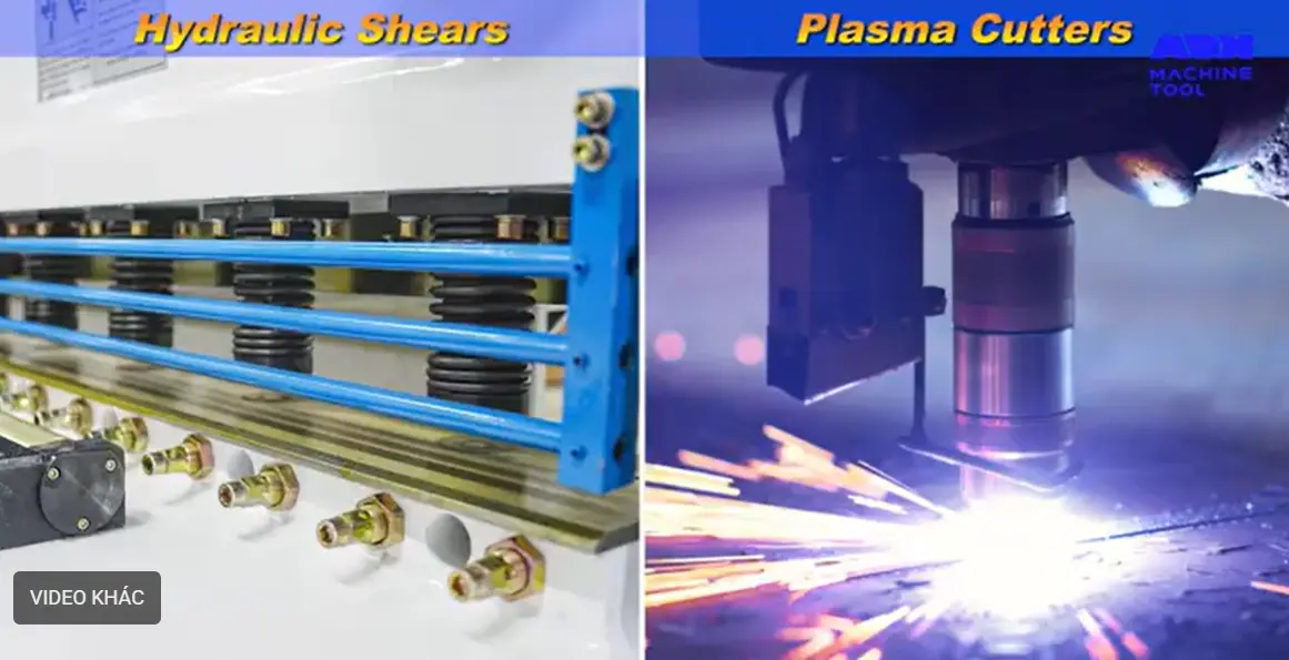 Máy cắt tôn tấm thủy lực và cắt plasma