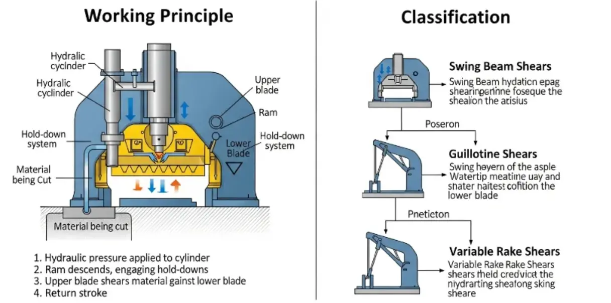 Nguyên lý hoạt động máy cắt tôn thủy lực