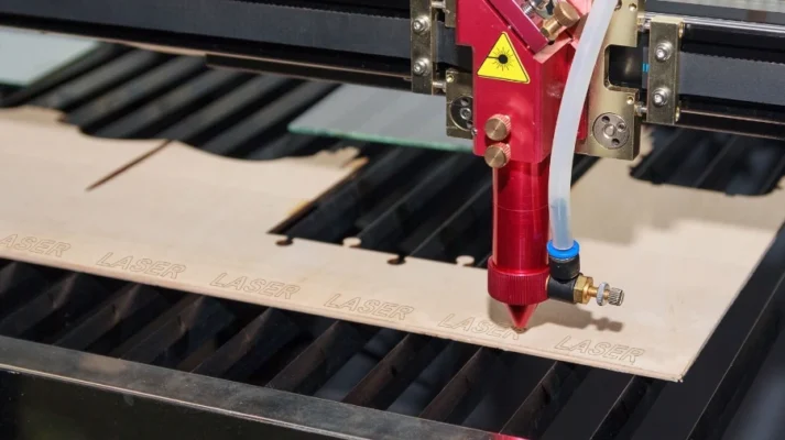 Bên cạnh cắt phi kim, máy cắt laser mini Fiber CO2 có thể thực hiện khắc trên mica và các vật liệu khác