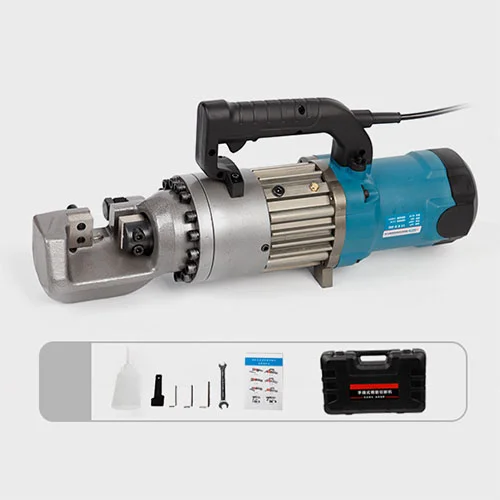 Máy cắt sắt cầm tay thủy lực thiết kế nhỏ gọn, tay cầm chắc chắn, đi kèm phụ kiện và hộp đựng, phù hợp thi công công trình.