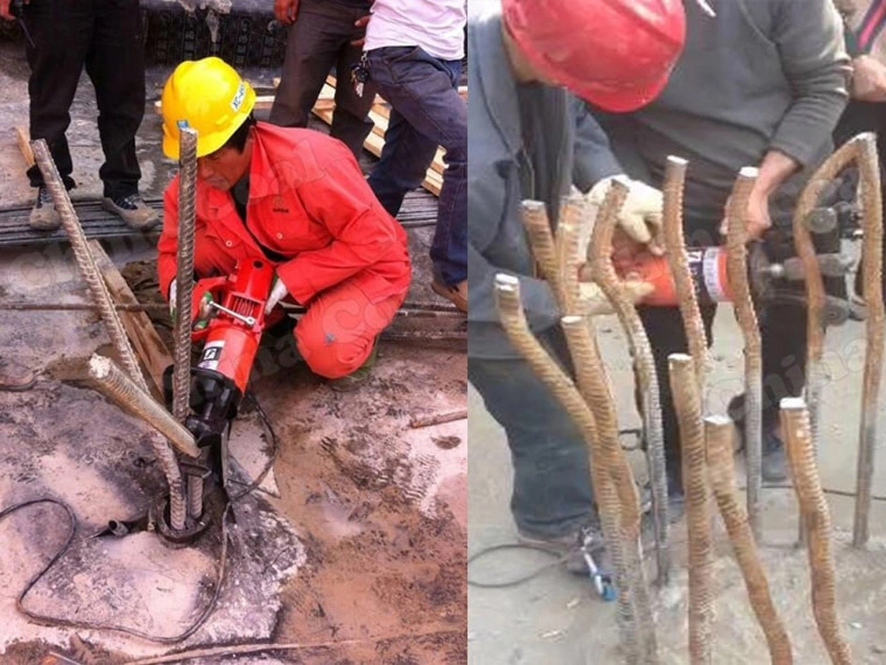 Ứng dụng thực tế của máy cắt uốn sắt thủy lực cầm tay tại hiện trường thi công