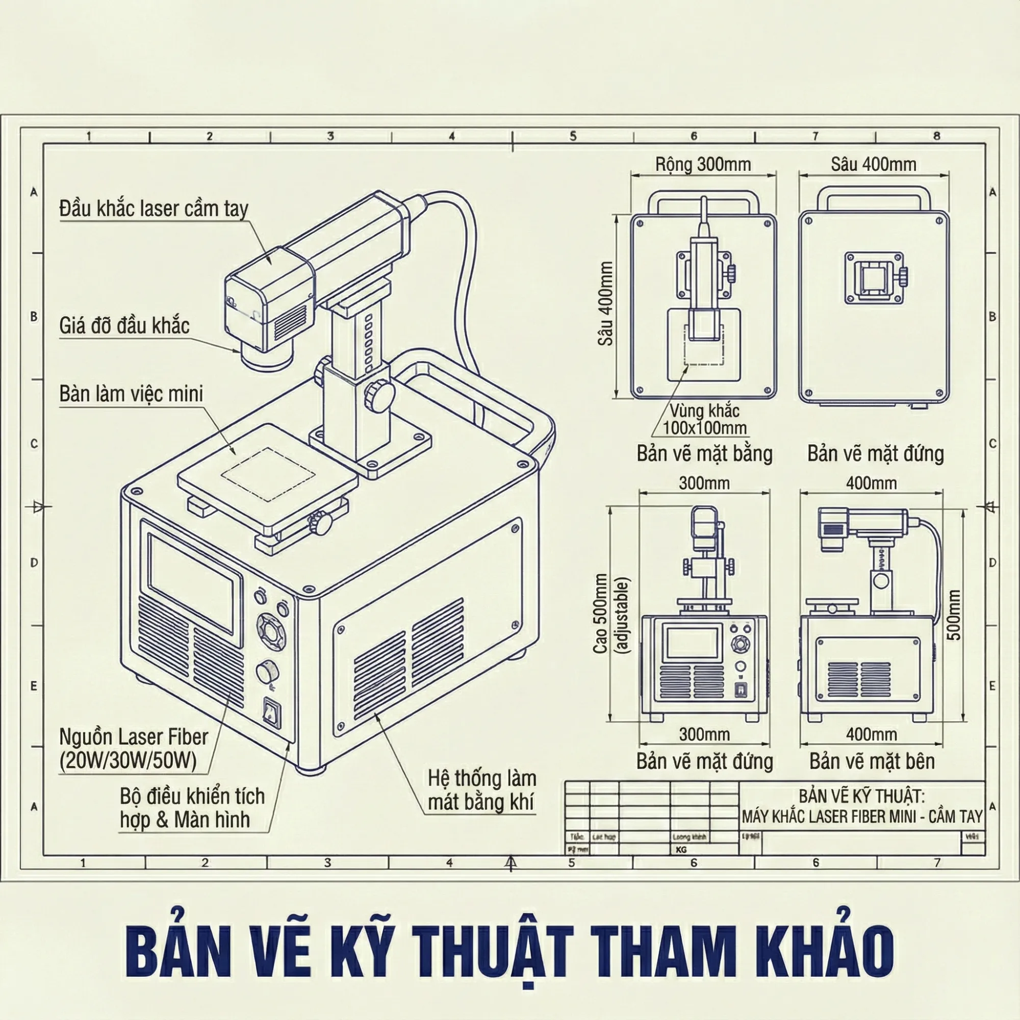 Bản vẽ kỹ thuật tham khảo cho máy khắc laser nhôm DMTec. Bản vẽ kỹ thuật tham khảo cho máy khắc laser nhôm DMTec.